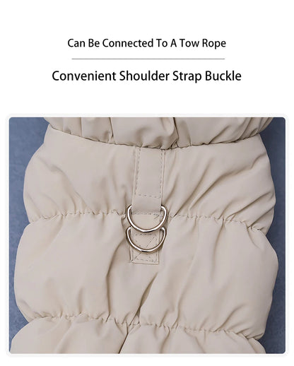 Dog Clothes With Warm Straps Cotton Jackets Pet Two-Legged Jackets Medium-Sized Dog Clothes Autumn-Winter Outfits