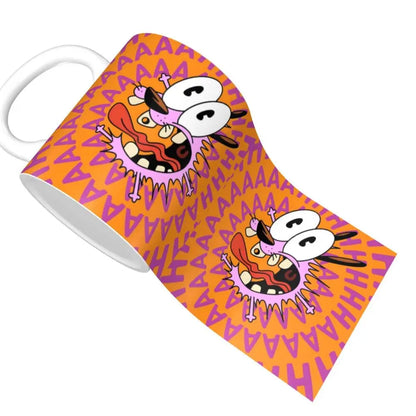 Personalized C-Courage The Cowardly Dog Coffee Mug DIY Ceramic Milk Tea Mug Cup