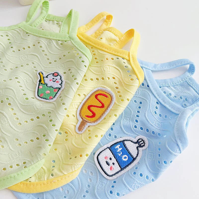 Dog Clothes for Small Dogs Thin Cute Dog Vest Puppy Clothes Breathable Chihuahua Clothes Cat Vest Pet Supplies