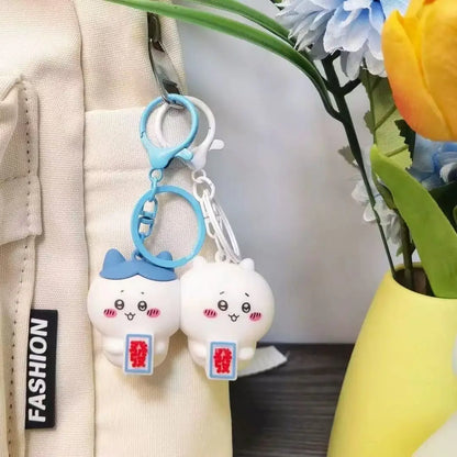 Couples Magnetic Line Puppy Keychain Will Never Leave Cute Dog Key Pendant Kulomi Melody keychain Gift Girl Bag Pendant