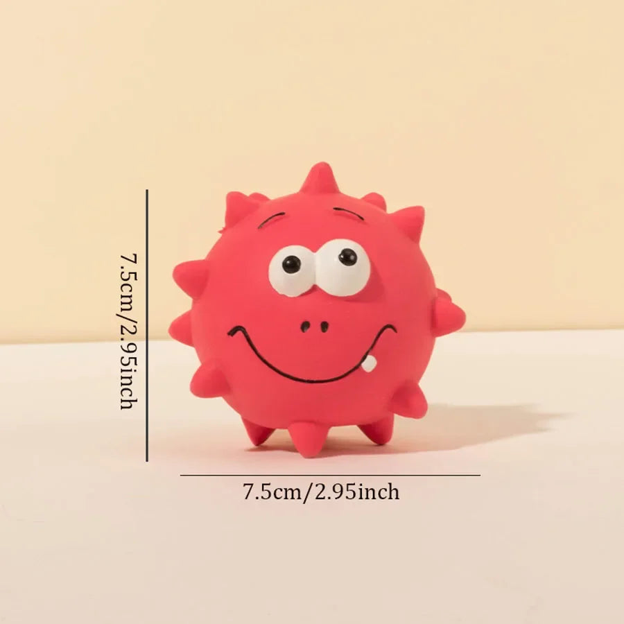 the GRIP'N'GNAW SQUEAKY - 1PC Cute Squeaky Pet Dog Interactive Chew Toy, Puppy Bite Resistant Thorn Tooth Cleaning Toy, Molar Chew Toys for Dogs, Supplies