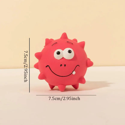 the GRIP'N'GNAW SQUEAKY - 1PC Cute Squeaky Pet Dog Interactive Chew Toy, Puppy Bite Resistant Thorn Tooth Cleaning Toy, Molar Chew Toys for Dogs, Supplies