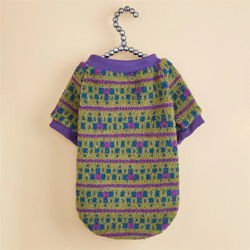 National Style Puppy Dog Hoodie Sweater Winter Warm Pet Clothes for Small Dogs Schnauzer Poodle Pug Pullovers mascotas Clothing