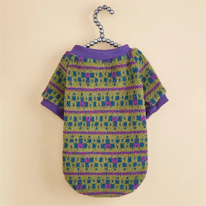 National Style Puppy Dog Hoodie Sweater Winter Warm Pet Clothes for Small Dogs Schnauzer Poodle Pug Pullovers mascotas Clothing