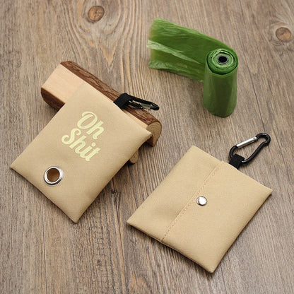 the FUNNY POOP BAG - Pet Supplies, Canvas Garbage Bags Poop Bag Dispenser, Portable Dog Poop Waste Bag Holder, Outdoor Puppy/Cat Pick Up Organizer