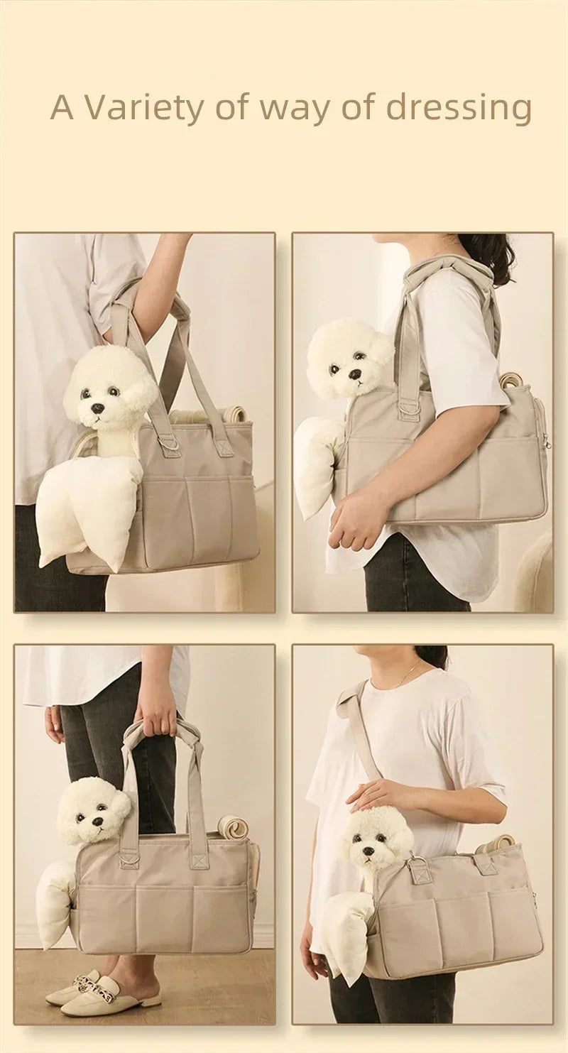 Portable Dog Carrier Handbag - Shoulder Bag for Puppy & Cat Pet Go Out Travel Bag Suitable For Small Dogs Essential Pet Supplies