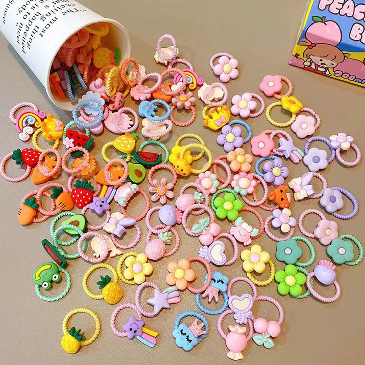 the DAISY DOG BOW - 40PCS Hair Bows, Fashion Cute Small Dog/Cat Hair Bows, Dogs/Cats Hair Accessories, Rubber Bands Bows for Dogs Grooming Products