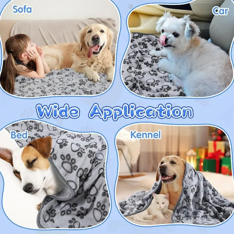 Flannel Pet Sleeping Blanket Soft Fluffy Dog Blanket Warm Breathable Cat Cover Blanket Comfortable Dog Cat Sleeping Sheet Mat