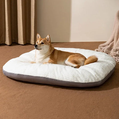 SRETNO Oval Shape Dog Beds Thicken Soft Cushion Removable Washable Dog Mat Winter Kennel Floor Cat Bed Pet Sleeping Mats chien