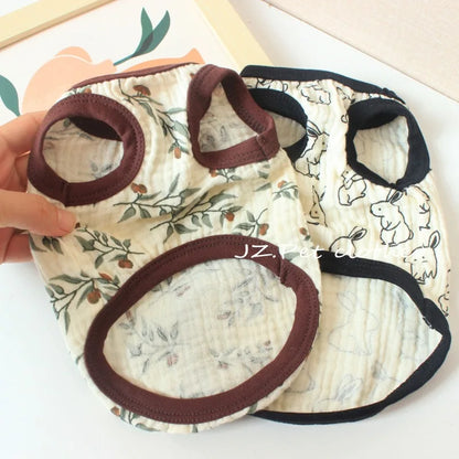 Spring Dog Clothes Breathable Pet Clothes for Small Medium Dogs Soft Comfortable Puppy Vest Chihuahua Yorkies Costumes