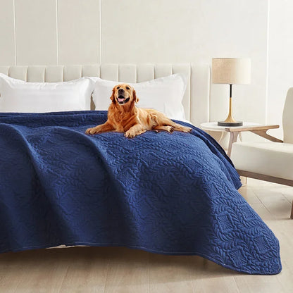 Dirt-Proof Bedspread Waterproof Dog Bed Cover Pet Blanket for Furniture Bed Protector Couch Cover for Dogs Cats Non-Slip Backing