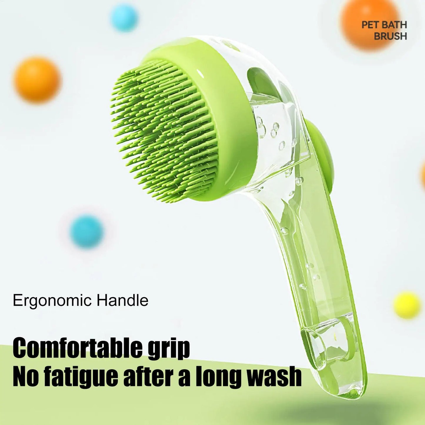the BATHBREEZE MASSAGE BRUSH - Pet Bath Brush, Bathing Brush for Dog, Bath Gentle Scrub Massager with Soap Dispenser, Portable Washer Tool for Shower Massage