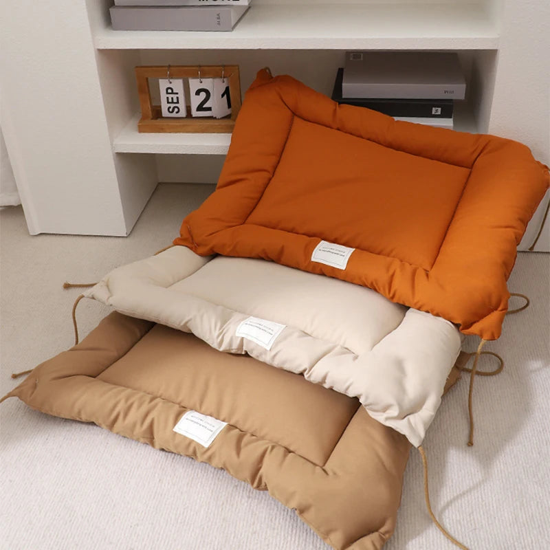 Pet Dog Cat Square Thickened Warm Bed Mat Winter Puppy Anti-slip Comfortable Cleanable Cushions Kennels Accessories For Marci