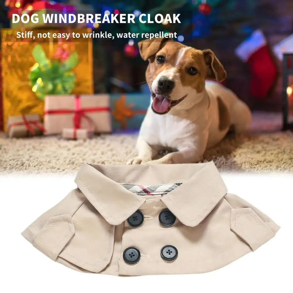 the SHERLOCK - Fashion British Style Dog Cloak, Windbreaker Corgi French Bulldog Pet Dog Bib, Pet Clothing Cape, Pets Costume Trench, Pet Supplies