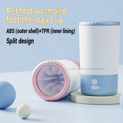 the FOOT WASHING MACHINE - Pet Foot Washing Machine, Electric Pet Paw Cleaner, Automatic Dog Quick Cleaner, Pet Paw Portable Low Noise Waterproof Foot Cup