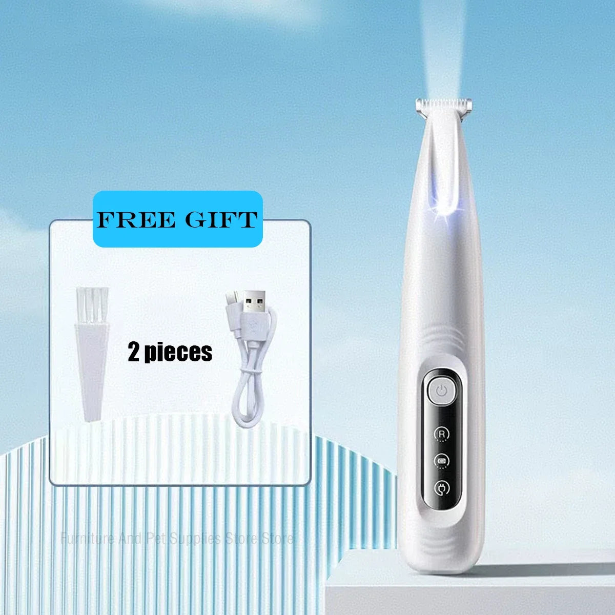 the LED HYDROTRIM PRO - New Dog Paw Trimmer with LED Light, Fully Waterproof Pet Hair Trimmer with LED Display, Dog Clippers for Grooming, 18mm Widen Blade