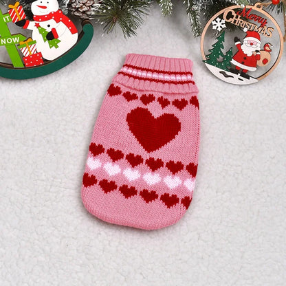 the PAWFROST COZY KNIT PET SWEATER - Small Cat/Dog Sweater/Pullover, Winter Dog Clothes for Small Dogs, Chihuahua/Yorkies Puppy Jacket, Pet Clothing Christmas