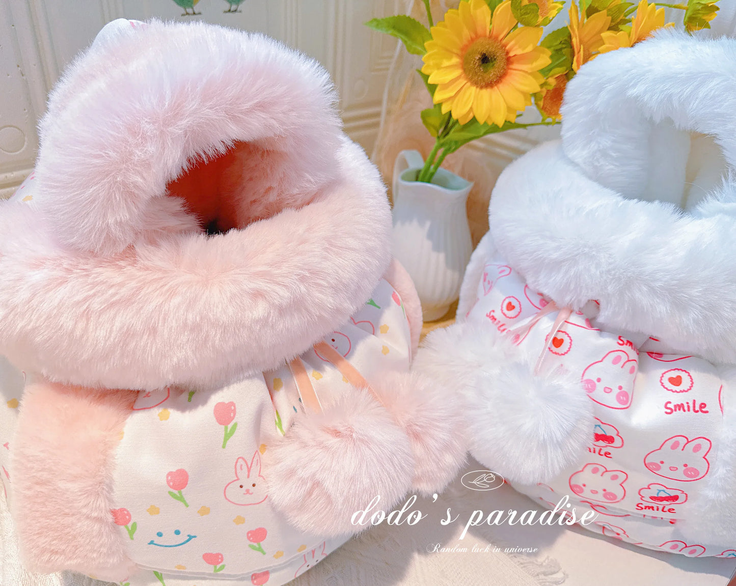 Pet Carriers Travel Products Cat Teddy Puppy Winter Fur Collar Dog Backpack Out  Chest Bag Thickening Warmer  accessories