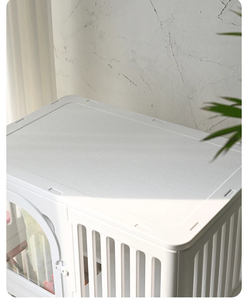 Indoor Dog House Large Space Pet Cage Noiseless Universal Wheel Transparent Dogs Villa Kennel Pet Accessories Products