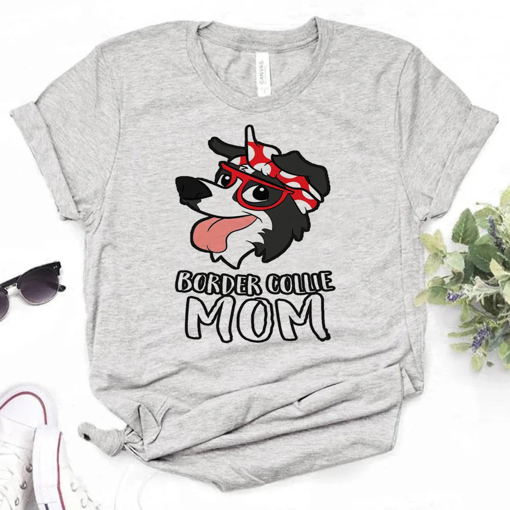 the COLLIECULTURE STREET TEE - Border Collie T-Shirts, Women Graphic Streetwear Top, Female Funny Clothes