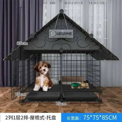 the BANGKOK BARKER - Fences Simple Kennel, Iron Teddy Living Room, Creative Doghouses, Pet Indoor Balcony Home, Pomeranian Puppy Courtyard Pet Cage