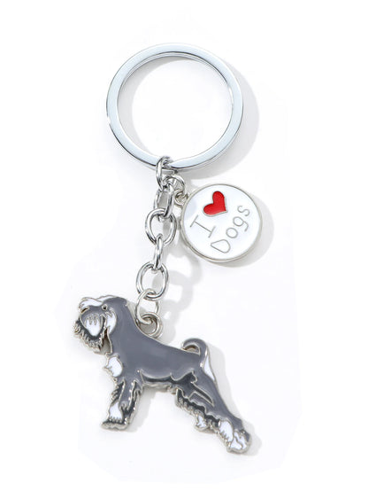 I LOVE Alaska Husky Dog Keychain Cute dachshund  animal Cartoon dog Keychain dog Gift For woman Man Jewelry