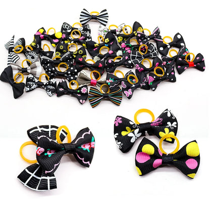 the MINI PAWBLOOM HAIR BOW SET - 10/20/30PCS Small Dog Hair Bows, Pet Bows, Rubber Bands, Cute Pet Puppy Hair Bows for Small Dog, Hair Accessories, Pet Supplies