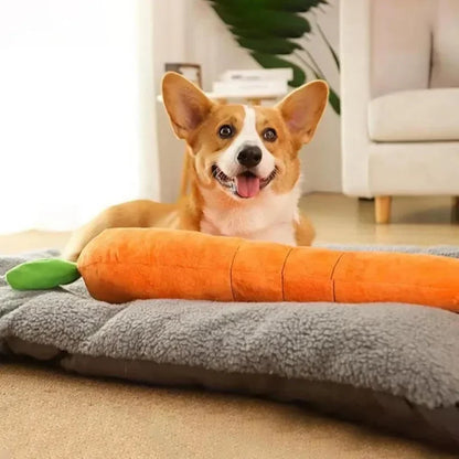 Giant Carrot Dog Toy with Sounds Extra Large 29.5" Durable Plush Chew Toy Anxiety Relief Calming Puppies Adult Dogs Pet Supplies