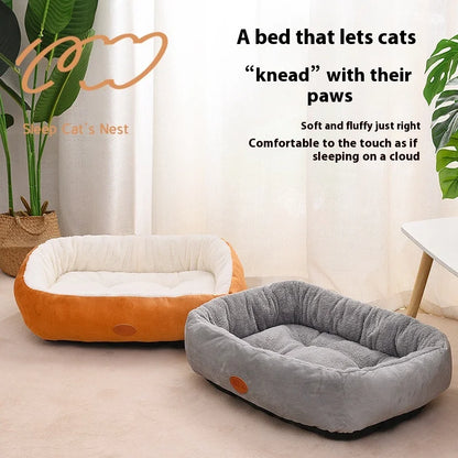 House Winter Warm Thickened Oval House All-Season Pet House Winter Small Dog House