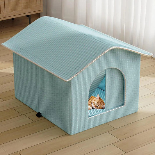 the DOG ICEHOUSE - Enclosed Dog Cooler Nest, Spacious Puppy/Kitten Ice Nesting Pet Accessory for Small/Medium/Large Pets
