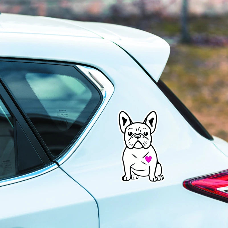 United By Color French Bulldog Sticker Frenchie Car Decal Used For Car, Laptop, Water Bottle, Wall