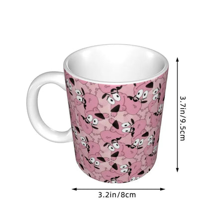 Personalized C-Courage The Cowardly Dog Coffee Mug DIY Ceramic Milk Tea Mug Cup