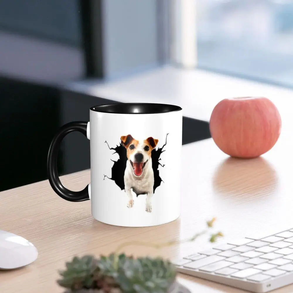 Dog Jack Russell Terrier -cute Gift Jack Russell Terrier For Mom Mug Funny Ceramic Coffee Cups Tea Mugs Milk Cup Drinkware Gifts