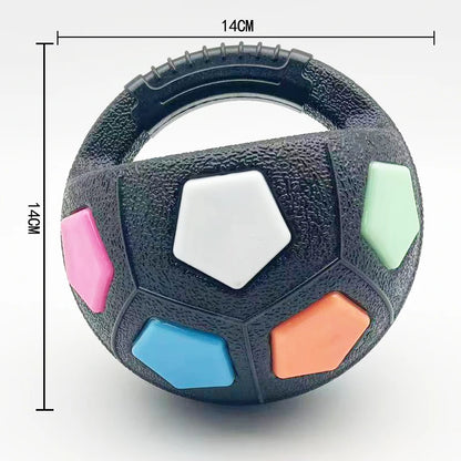 New football tennis ball shaped pet dog toys, durable teething relief to accompany outdoor training squeak toys