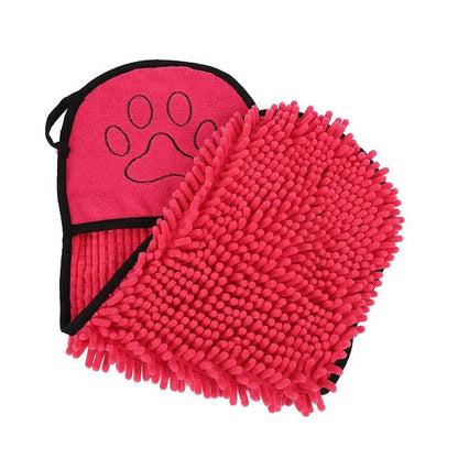 the PAWPOLISH BATH GLOVE - NEW Body Scrubber, Cat/Dog Bath Towel, Glove-Style Bathing Towel, New Dog Drying Towel, Quick-Dry Pet Supplies