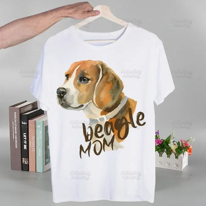 the PERSONAL STALKER - Beagle Cartoon Men's T-Shirts, Funny Hip Hop Summer Women/Men Bagel Dog Cute T-Shirts