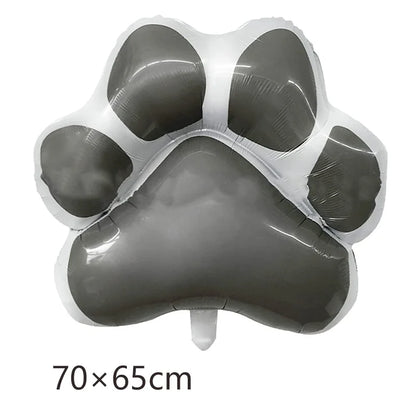 Large Dog Party Balloons Decorations Banner Pet Festivals Party Supplies Paw Bone Foil Balloons Pets Birthday Decorations