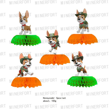 Paw Patrol Dark green dog disposable Birthday Party Decorations Tableware Balloons Birthday Decor Party Supplies Gifts for Boys