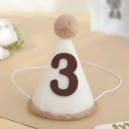 강아지 모자 Pet Birthday Hat Dog Hat Non-woven Fabric Number Hats Headband Felt Digital Birthday Celebration Hat Шапка Для Собак