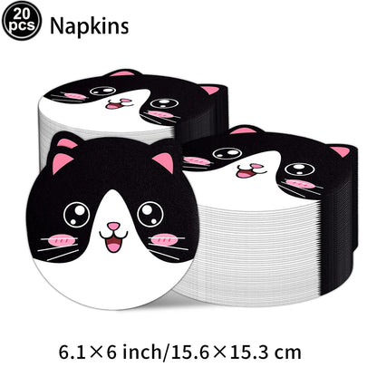 20pcs Cartoon Dog Disposable Napkins Dog Decoration Paw Prints Dog Themed Kids Birthday Party Baby Bath Decoration Supplies