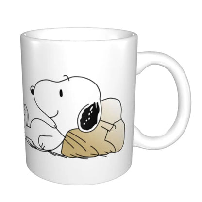 Manga Snoopy Woodstock Cartoon Dog Coffee Mug DIY Customized Ceramic Tea Milk Mug