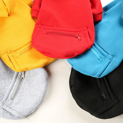 Big Dog Hoodies Autumn and Winter Pet Zipper Pocket Hoodies for Large Medium Sized Dog Clothes Pet Clothing