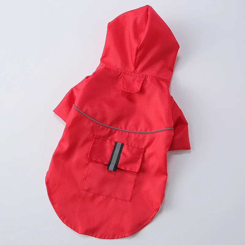 the NEON DOGGY - S-XL Creativity Pets Clothes, Hooded Raincoats Reflective Strip Dogs Raincoats, Waterproof Outdoor Breathable Net Yarn Jackets