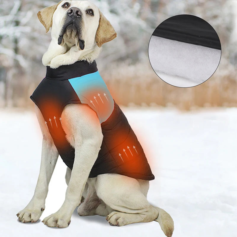 the WARMER JACKET - Pet Waterproof Warm Large Dog/Coat/Puppy Clothing, Pet Vest Jacket, Winter Warm Dog Clothes, Waterproof Pet Vest Zipper Jacket
