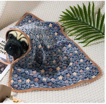 Warm Soft Pet Dog Blanket Mat Plush Thin Pet Sleeping Blanket for Dogs Cats Warm Breathable Cat Cover Blanket Pet Supplies