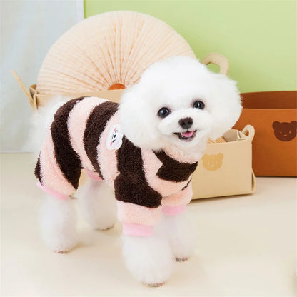 Winter Fleece Dog Jumpsuit Onesie For Small Dogs Shih Tzu Yorkie Pet Clothing Puppy Pajamas Costumes Overalls Outfit Pyjamas XXL