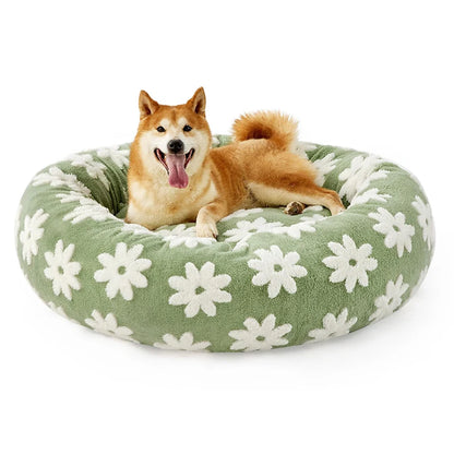 50CM/60CM Round Pet Bed for Dog Cat Bed Super Soft Cats Bed Plush Dog House for Small Dog House Winter Warm Sleeping