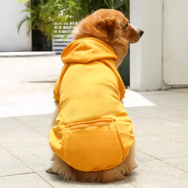 Big Dog Hoodies Autumn and Winter Pet Zipper Pocket Hoodies for Large Medium Sized Dog Clothes Pet Clothing