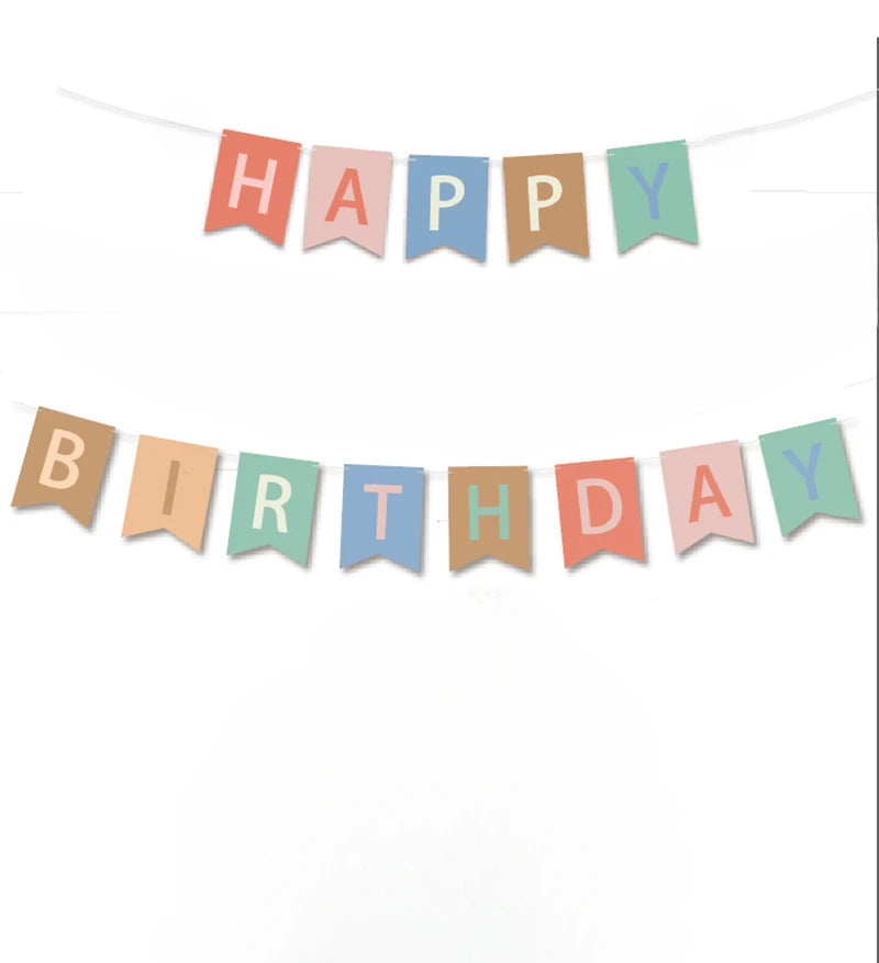 Dog Birthday Party Supplies Banner Flags Pet Dog Cupcake Toppers Dog Face Cake Toppers Puppy Theme Birthday Party Balloon Decor