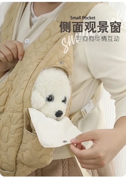 Winter Chest Pet Bag Extra Large Capacity Dog and Cat Bag Waterproof and Wind Resistant Portable Pet Bag